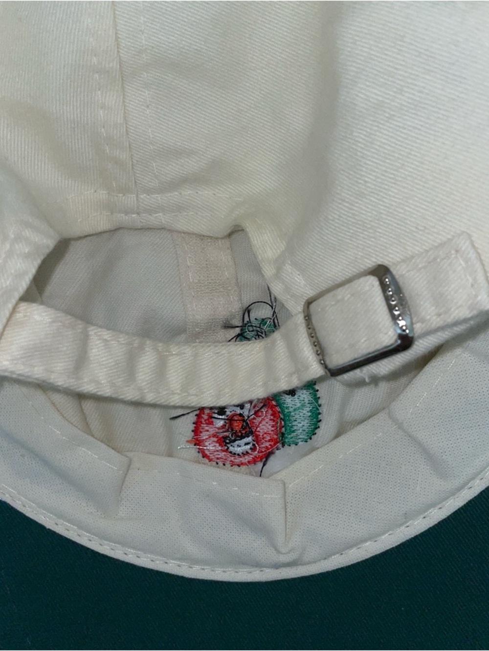 Vegetables VINTAGE White and Green Cotton Baseball Cap-adjustable fabric - Picture 5 of 9